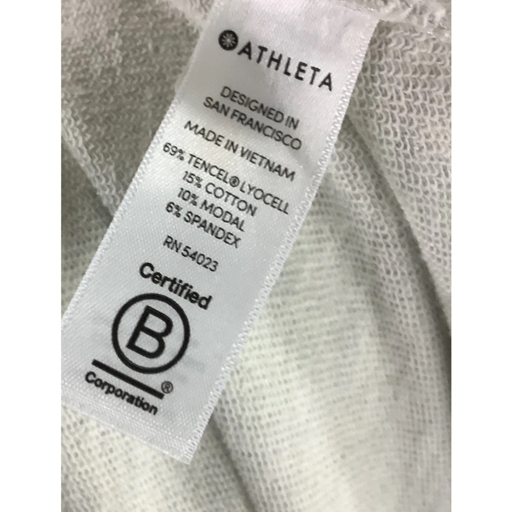 Athleta Sz S Vista Wrap Hooded Athletic Workout Open Face Cardigan Gray - Picture 7 of 8